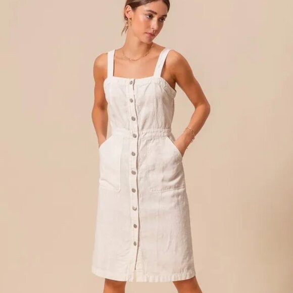 So Me Dresses & Skirts - SO ME Button Down Pocket Front Pinafore Dress - NWt